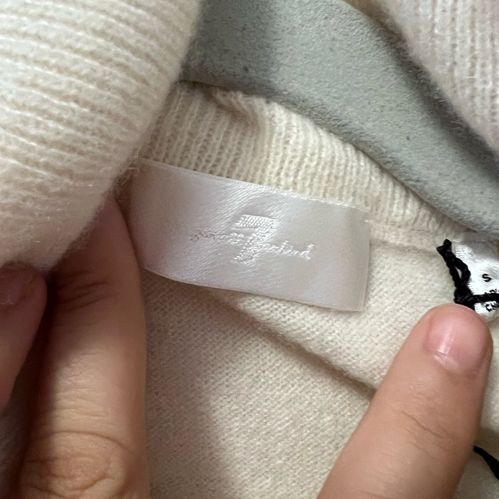 7 For All Mankind Ivory Cowl Neck Sweater - Picture 5 of 11